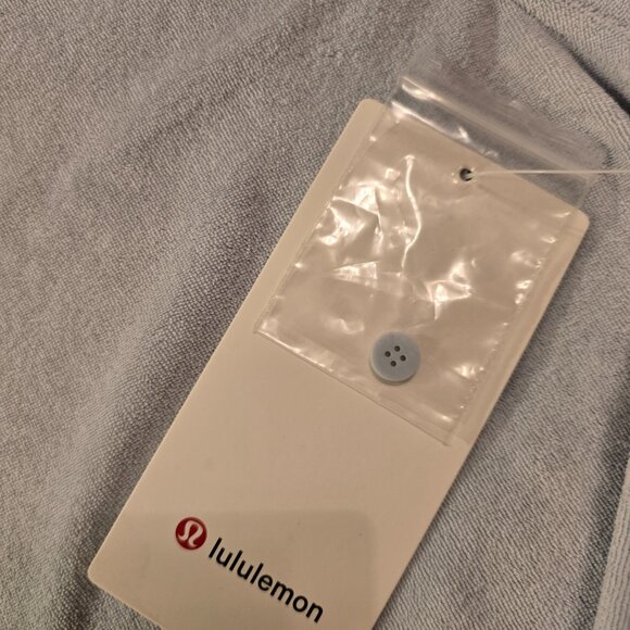 Lululemon Mens M Medium Cotton Terry Relaxed Fit Polo NWT NEW SOFT Light Blue - Picture 7 of 12